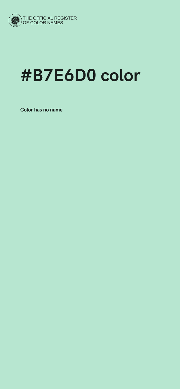 #B7E6D0 color image