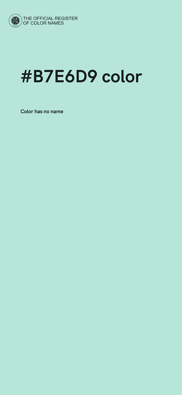 #B7E6D9 color image