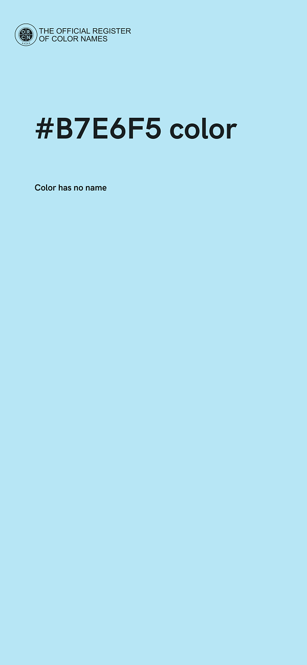 #B7E6F5 color image
