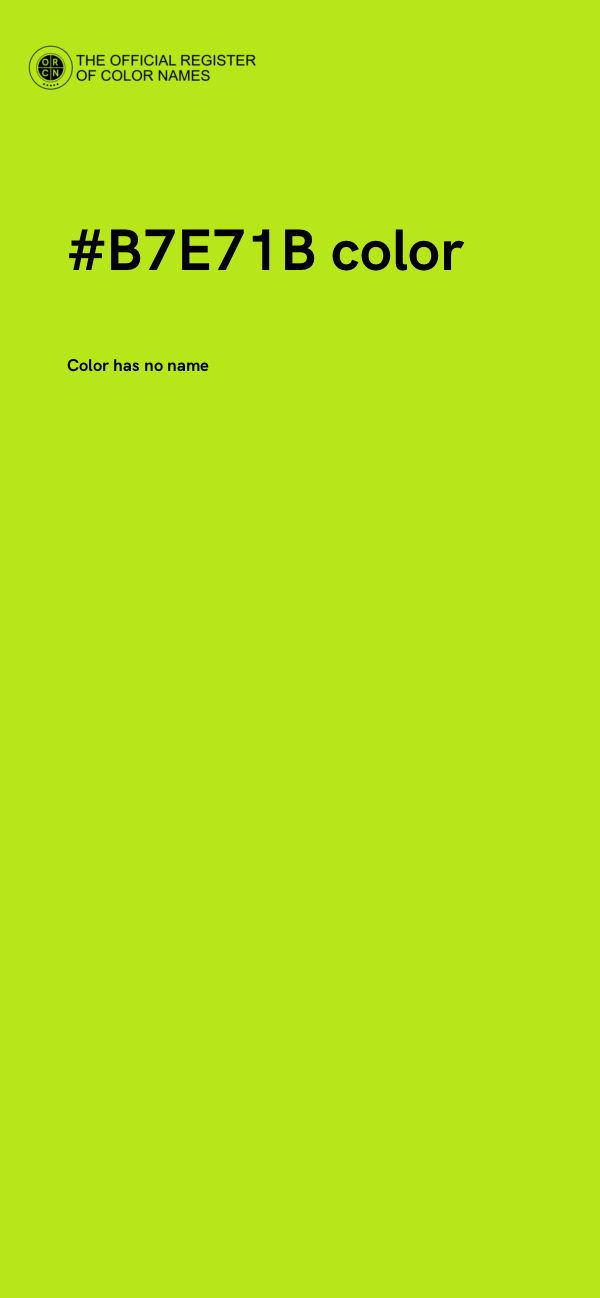 #B7E71B color image