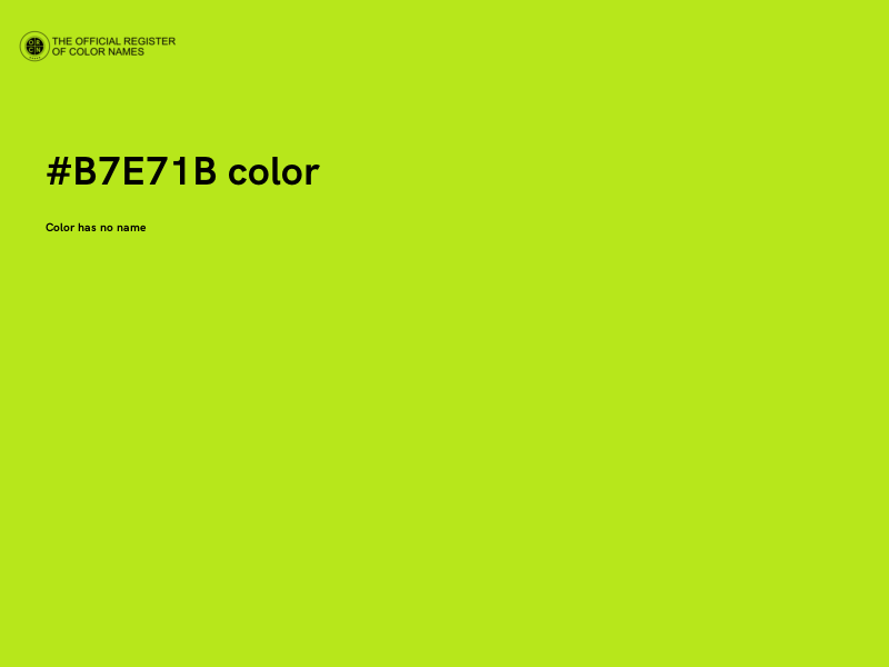 #B7E71B color image