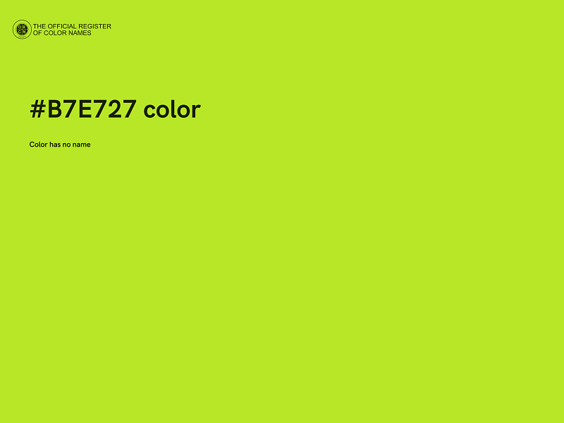 #B7E727 color image