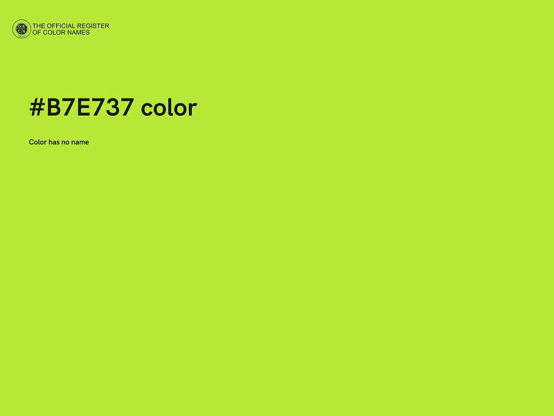 #B7E737 color image