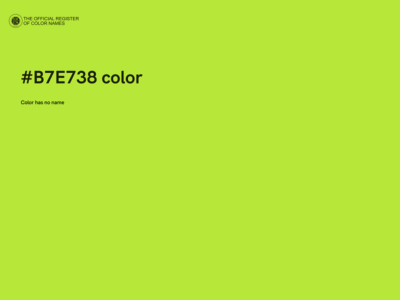 #B7E738 color image