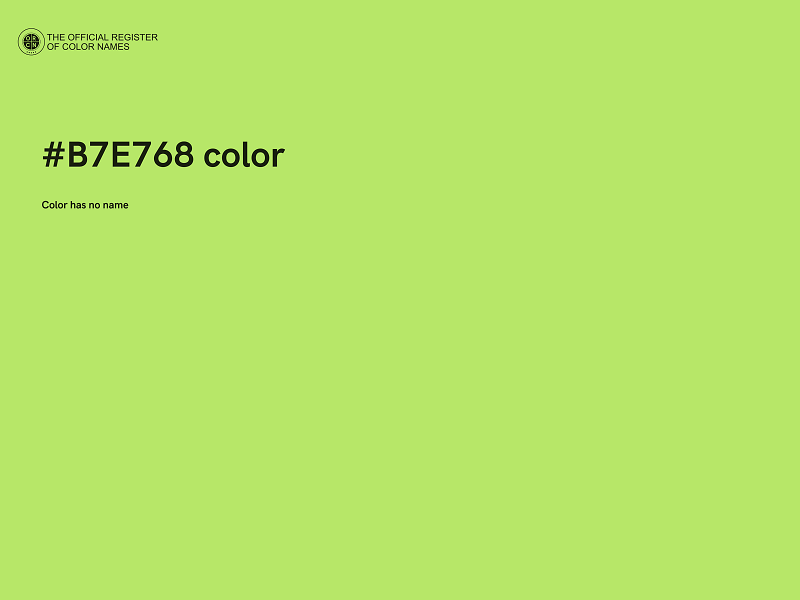 #B7E768 color image