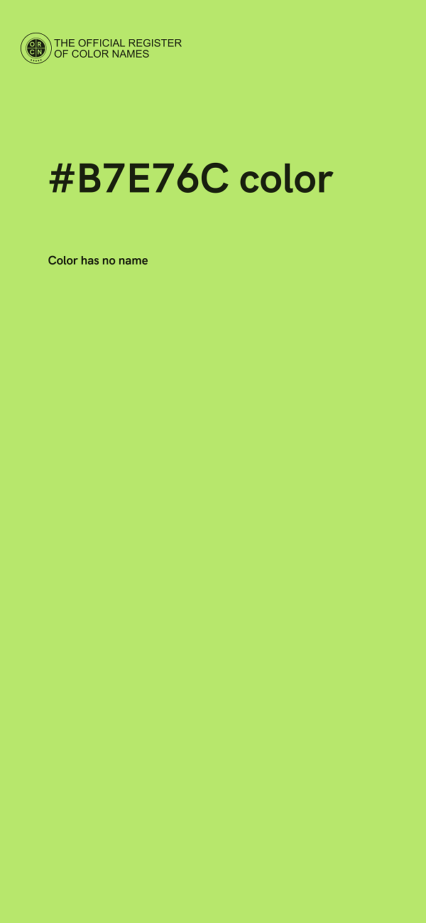 #B7E76C color image