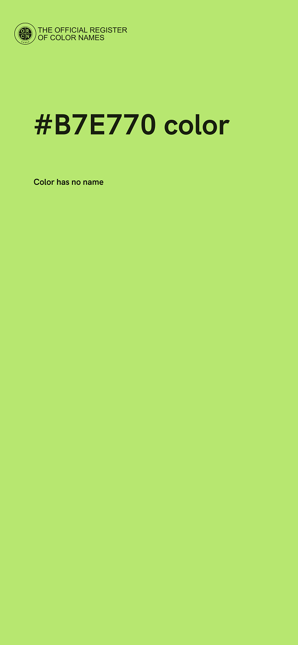 #B7E770 color image