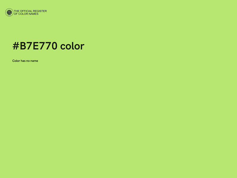 #B7E770 color image