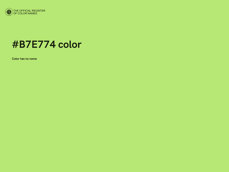 #B7E774 color image