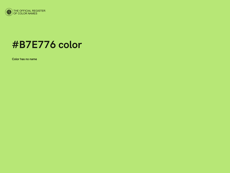 #B7E776 color image