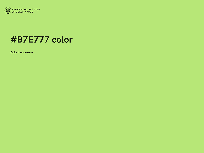 #B7E777 color image