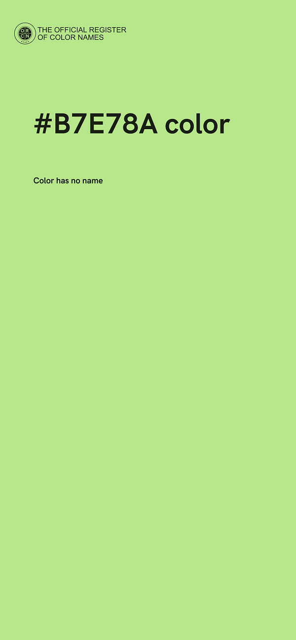 #B7E78A color image