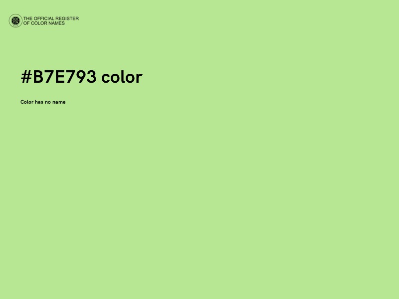 #B7E793 color image