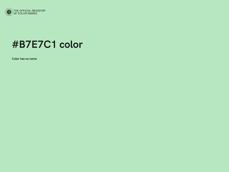 #B7E7C1 color image