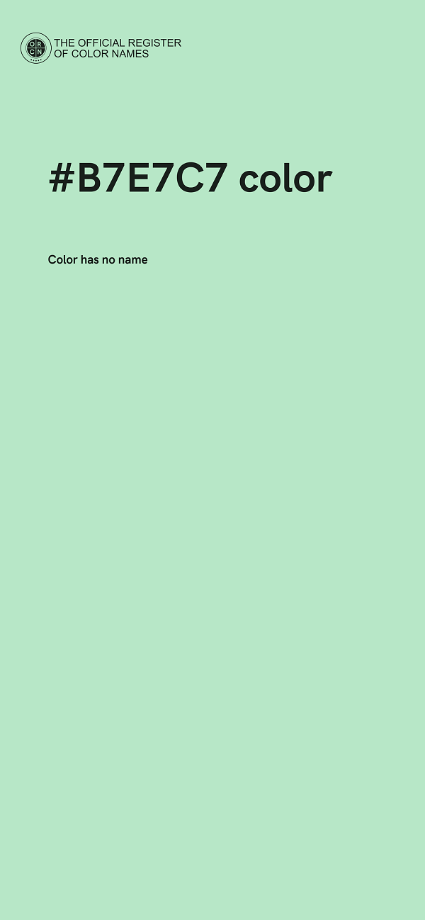 #B7E7C7 color image