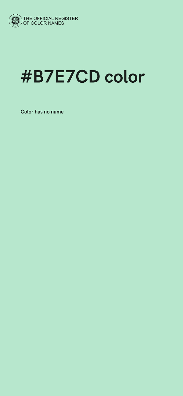 #B7E7CD color image