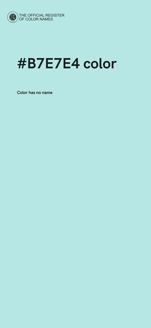 #B7E7E4 color image