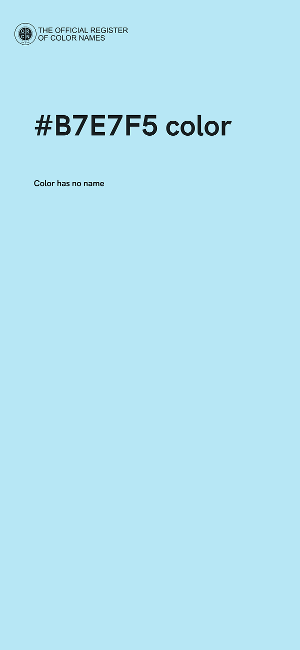 #B7E7F5 color image