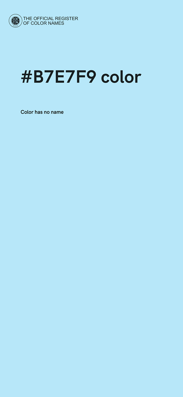 #B7E7F9 color image