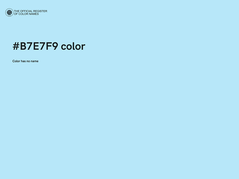 #B7E7F9 color image