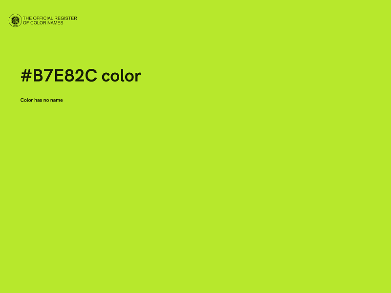 #B7E82C color image