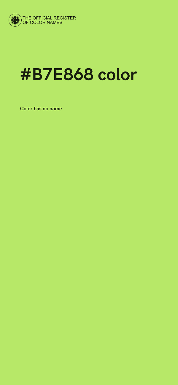 #B7E868 color image