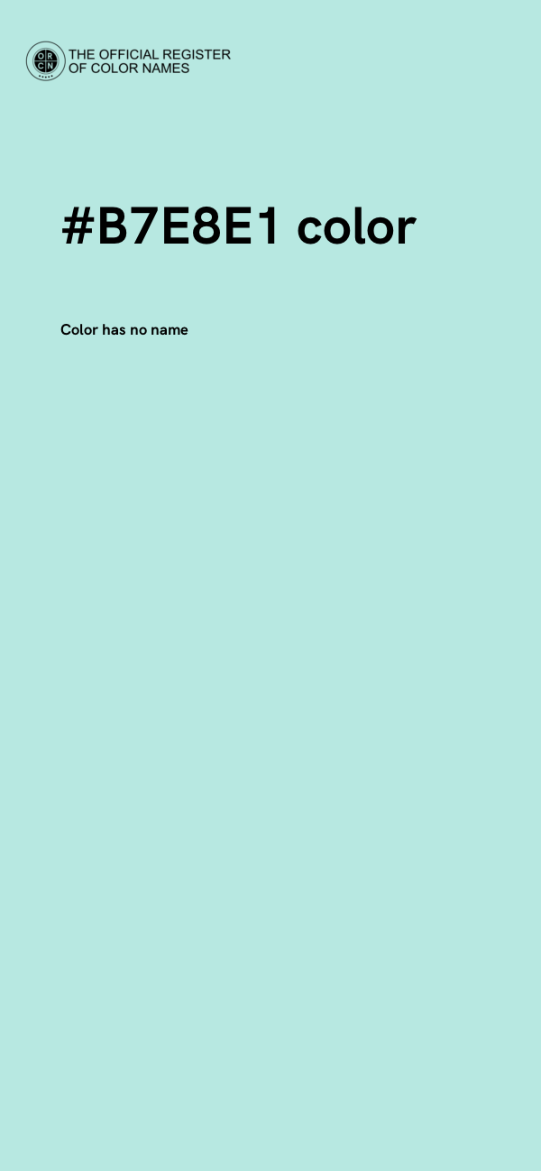#B7E8E1 color image