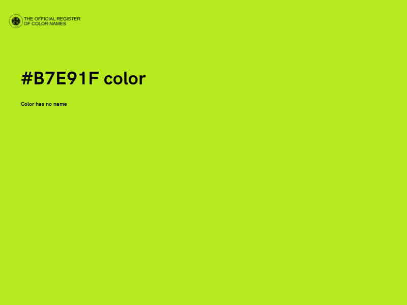 #B7E91F color image