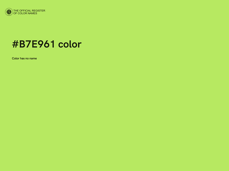 #B7E961 color image