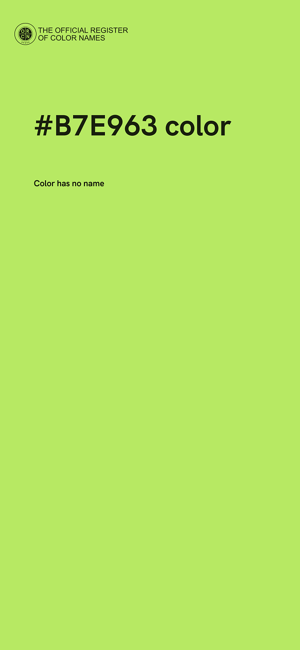 #B7E963 color image