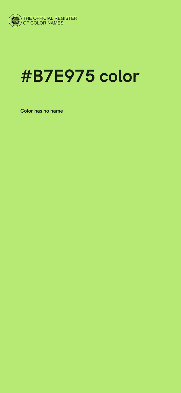 #B7E975 color image