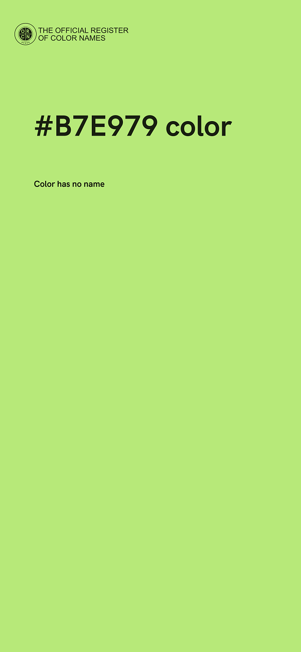 #B7E979 color image