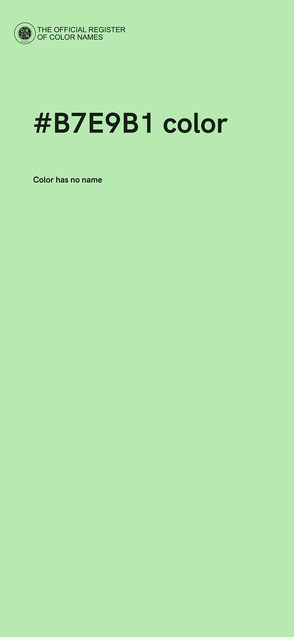 #B7E9B1 color image