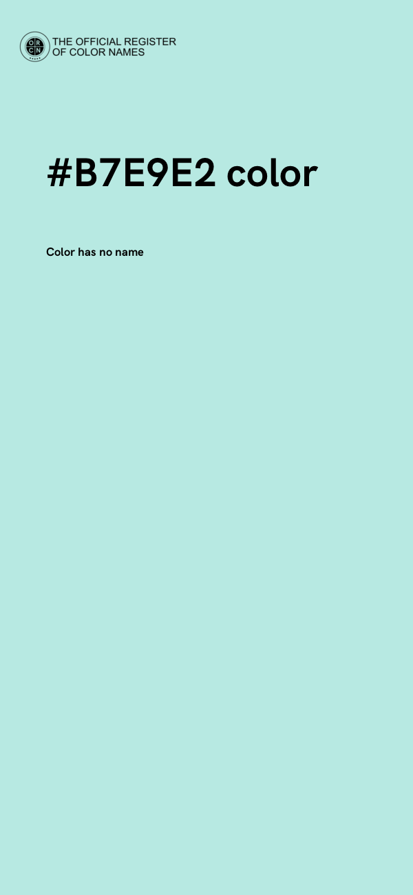 #B7E9E2 color image