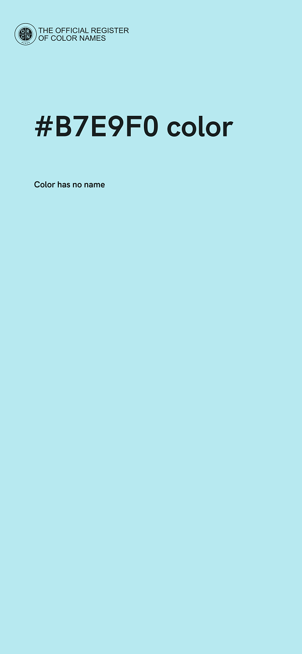 #B7E9F0 color image