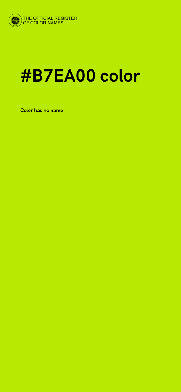 #B7EA00 color image
