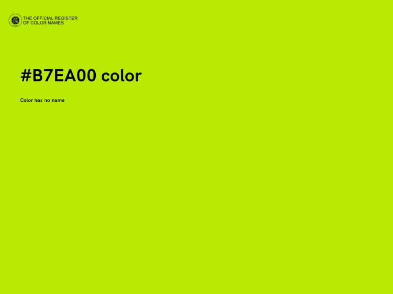 #B7EA00 color image