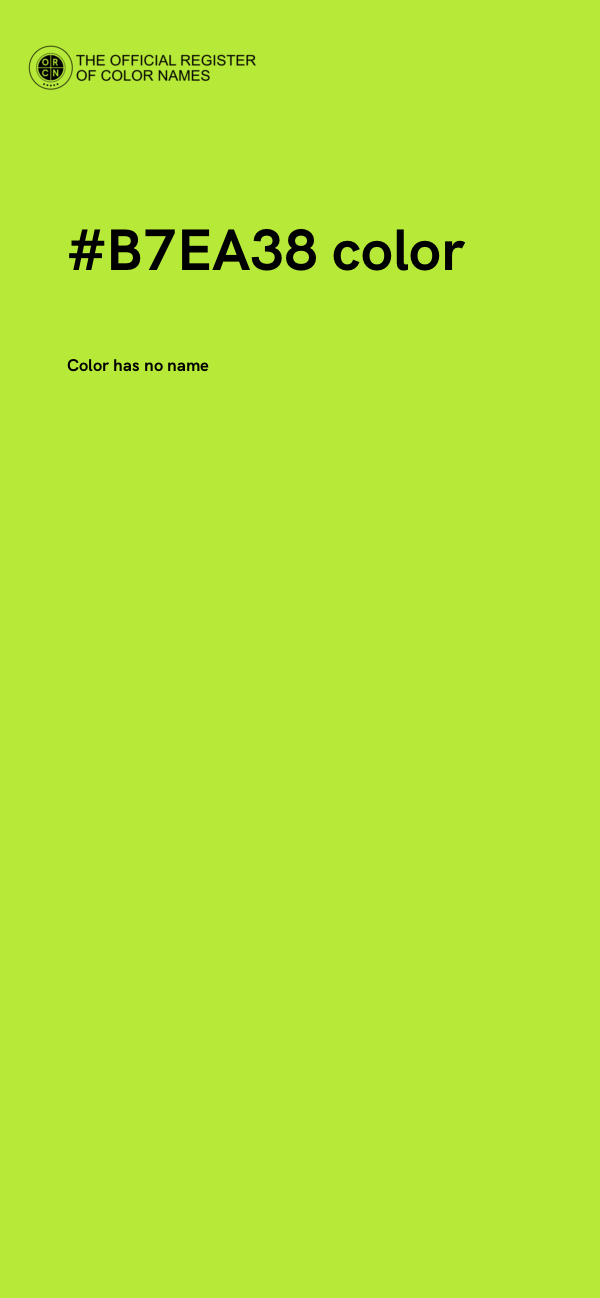 #B7EA38 color image