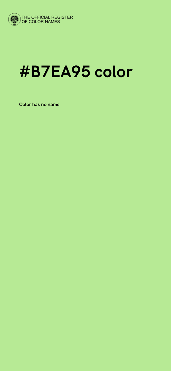 #B7EA95 color image
