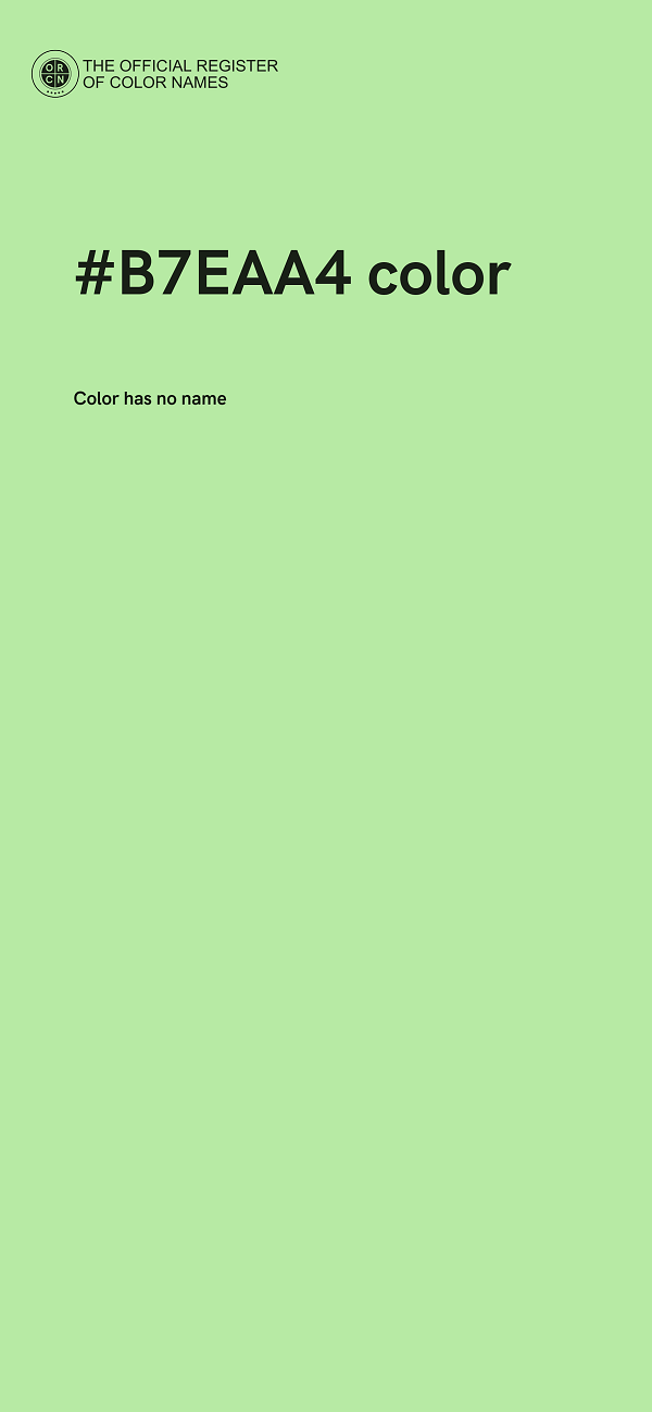 #B7EAA4 color image