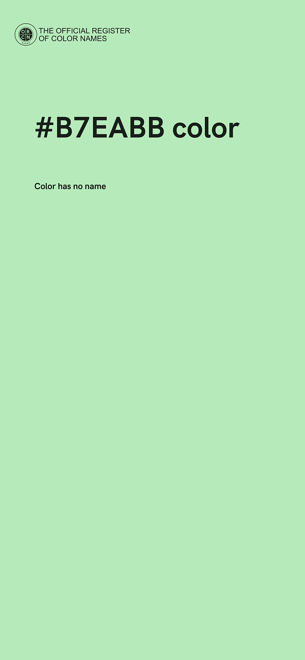 #B7EABB color image