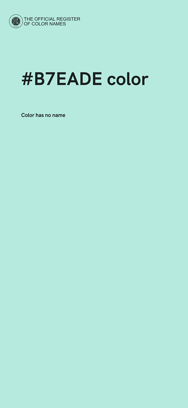 #B7EADE color image