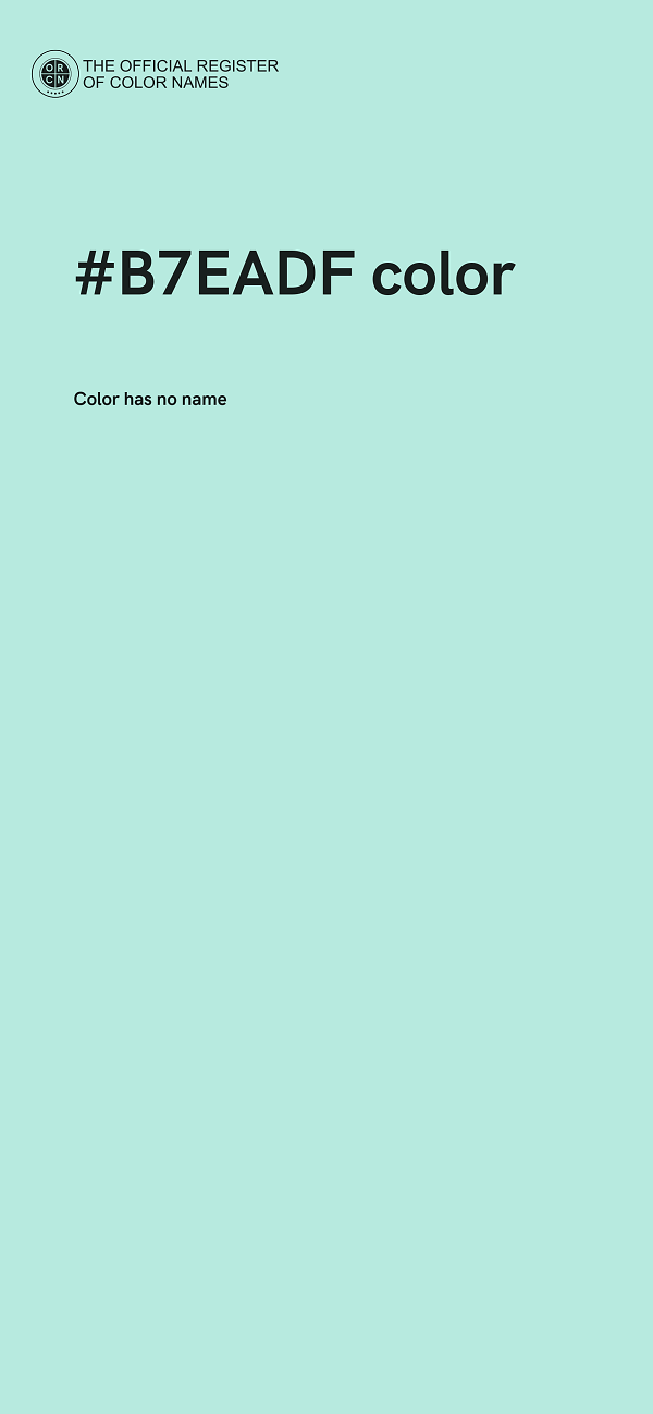 #B7EADF color image