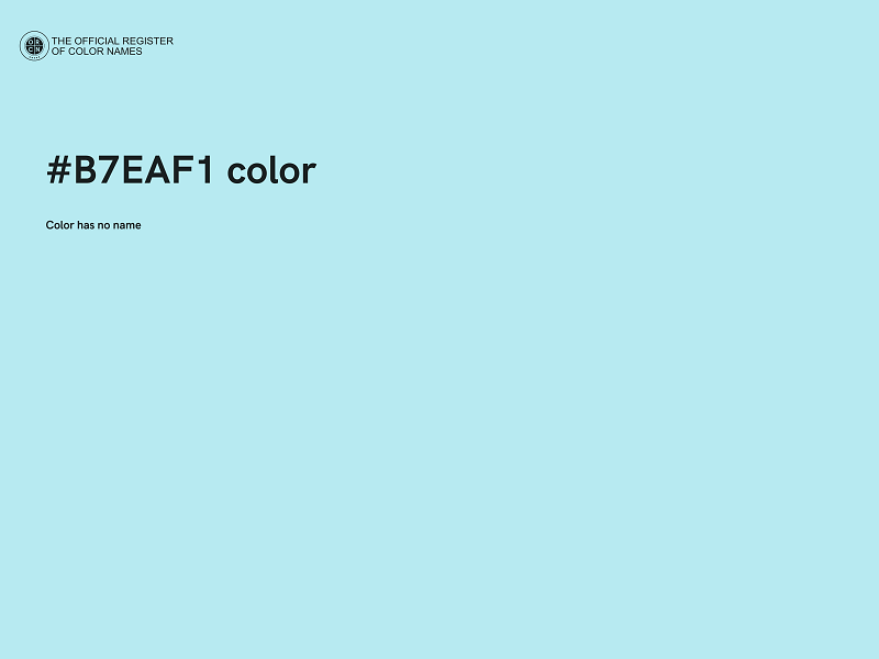 #B7EAF1 color image