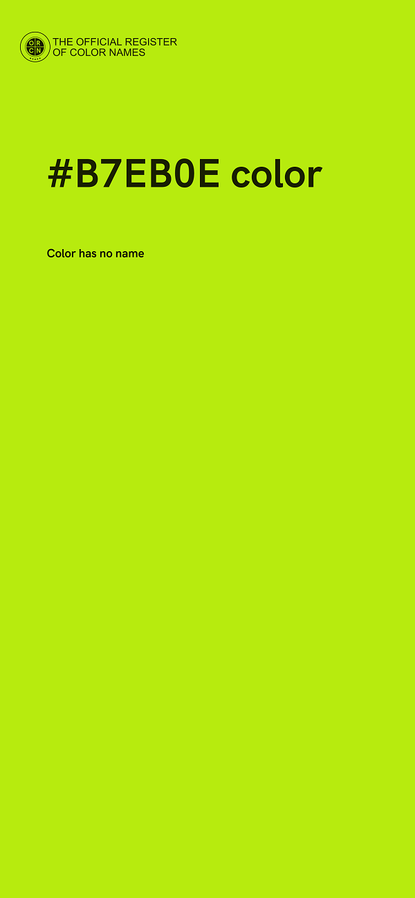 #B7EB0E color image