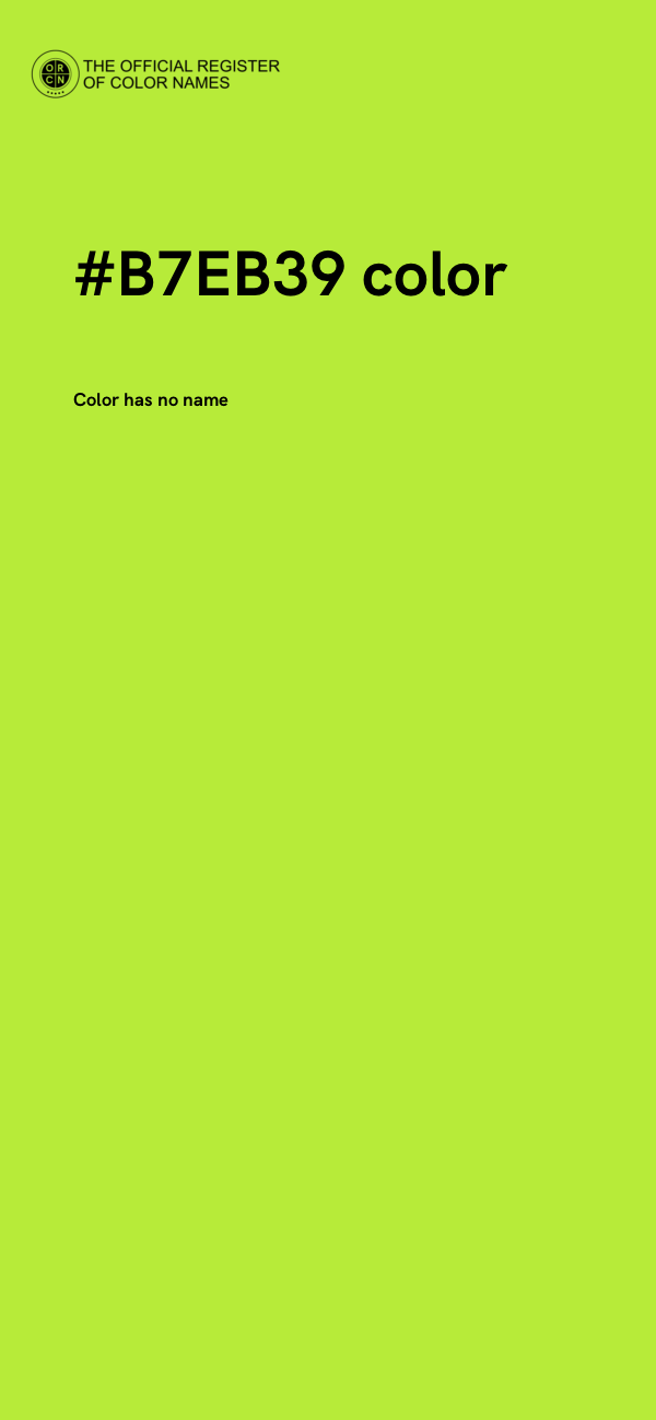 #B7EB39 color image