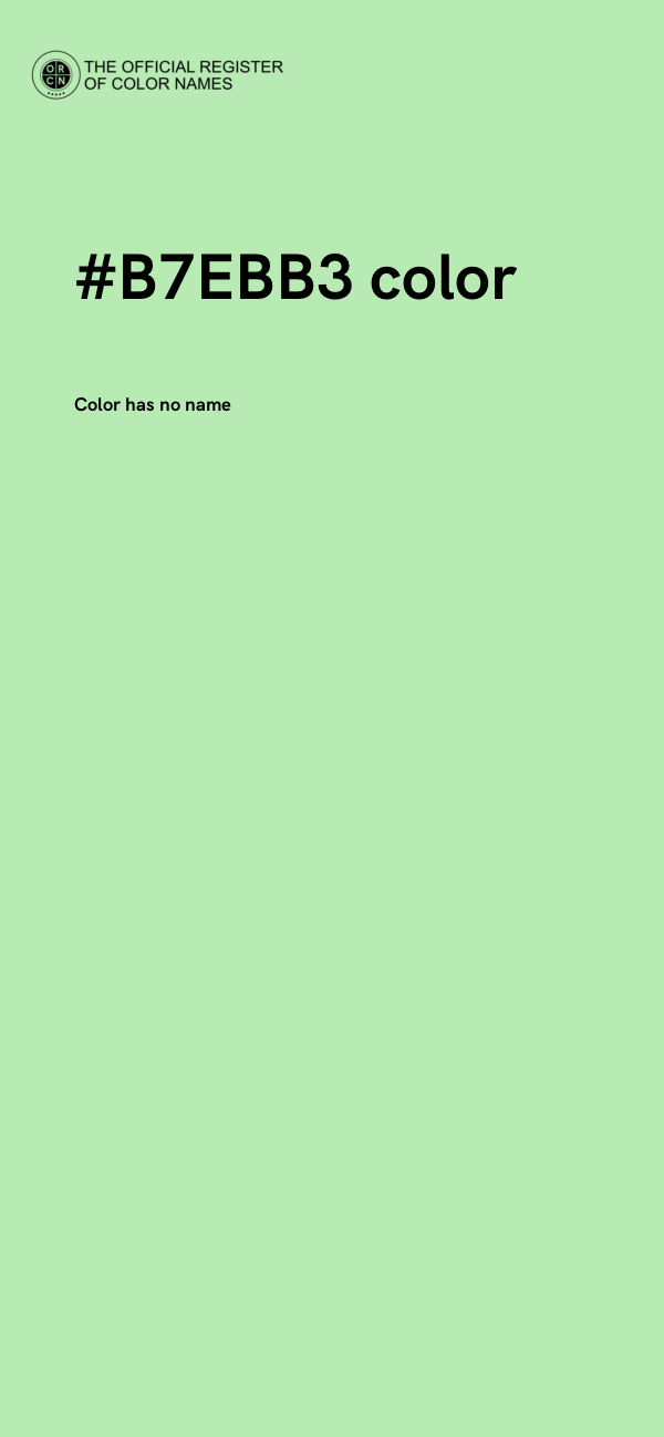 #B7EBB3 color image