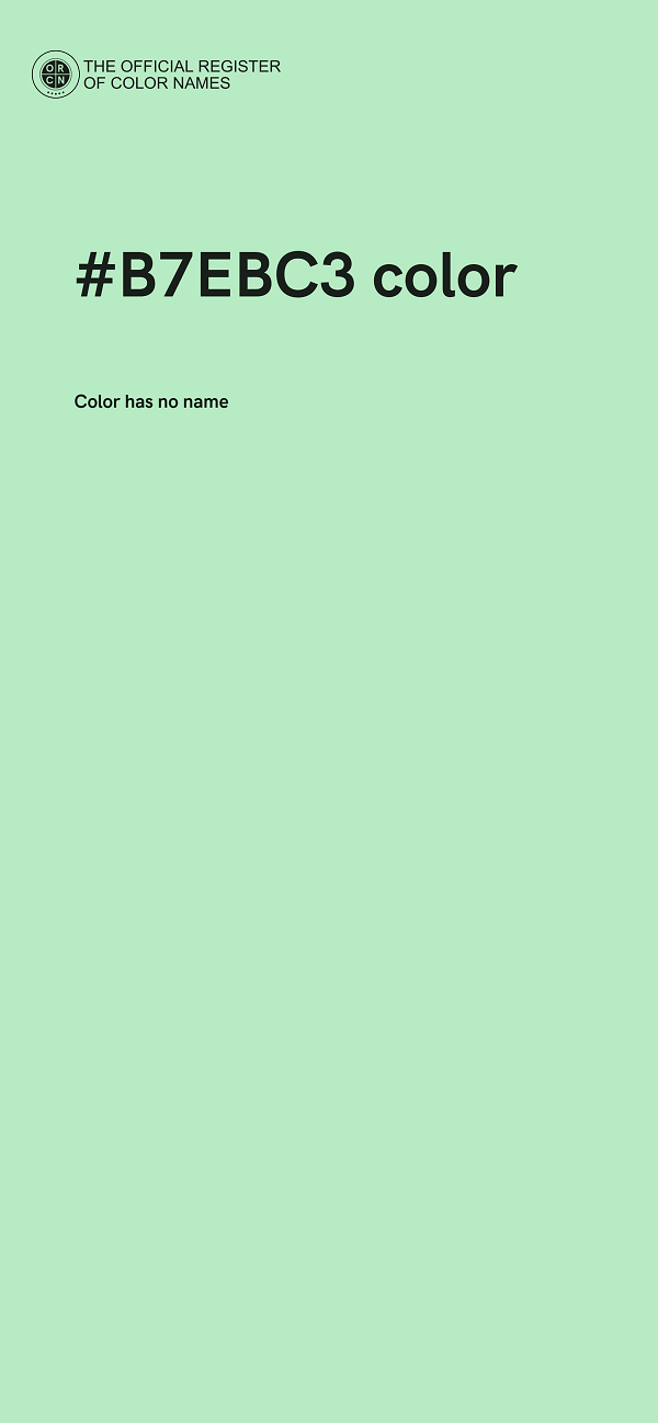 #B7EBC3 color image