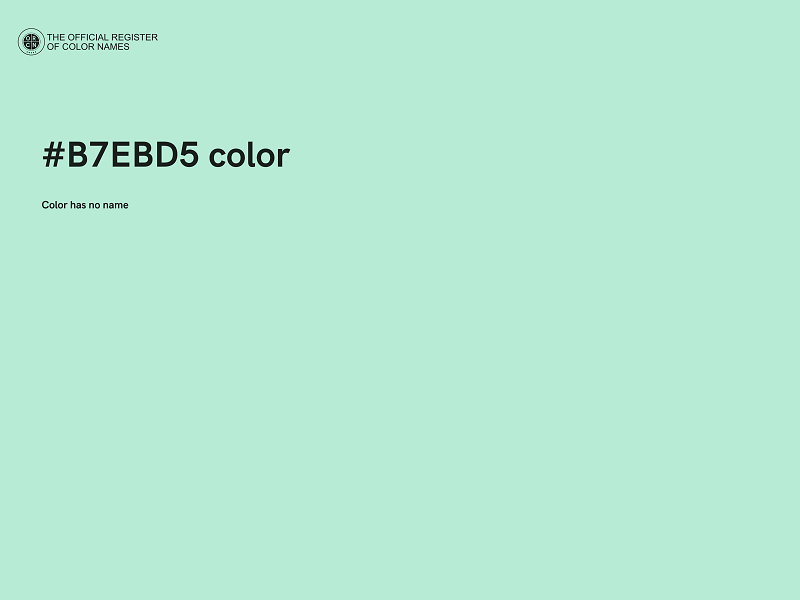 #B7EBD5 color image