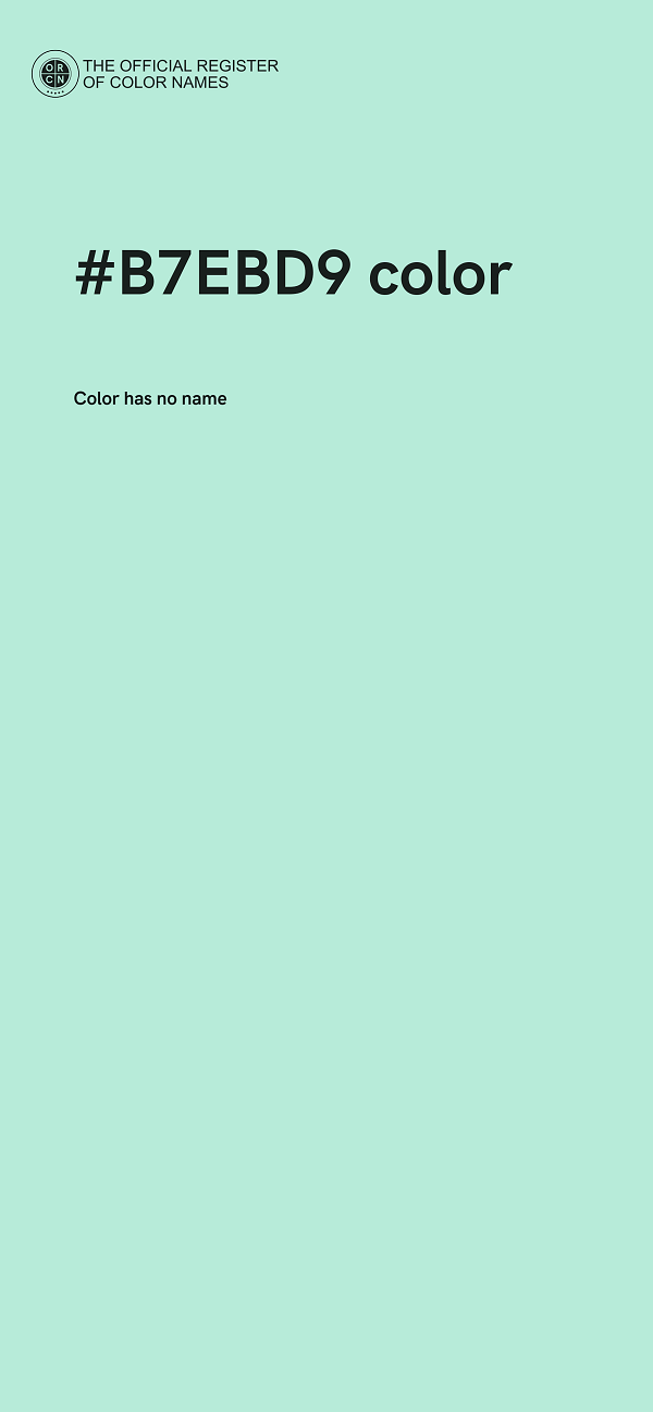 #B7EBD9 color image